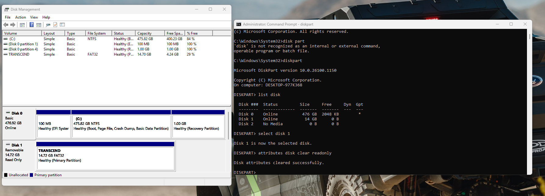 my disk is turn Read only - Microsoft Q&A