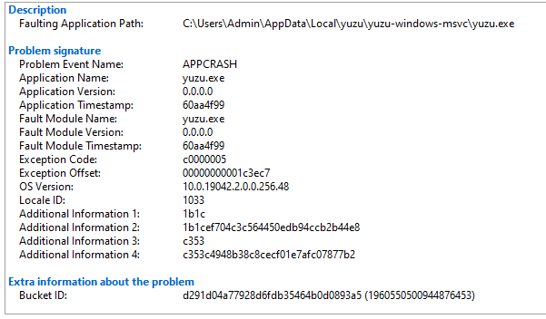 Exception Code c0000005 keeps crashing programs - Microsoft Q&A