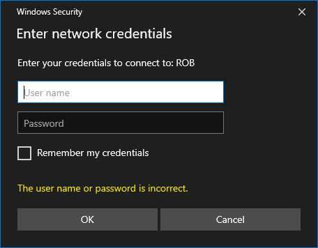 Network Credentials - Microsoft Q&A