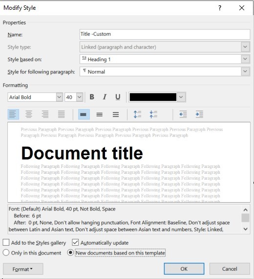 Title Style and accessibility - Microsoft Q&A