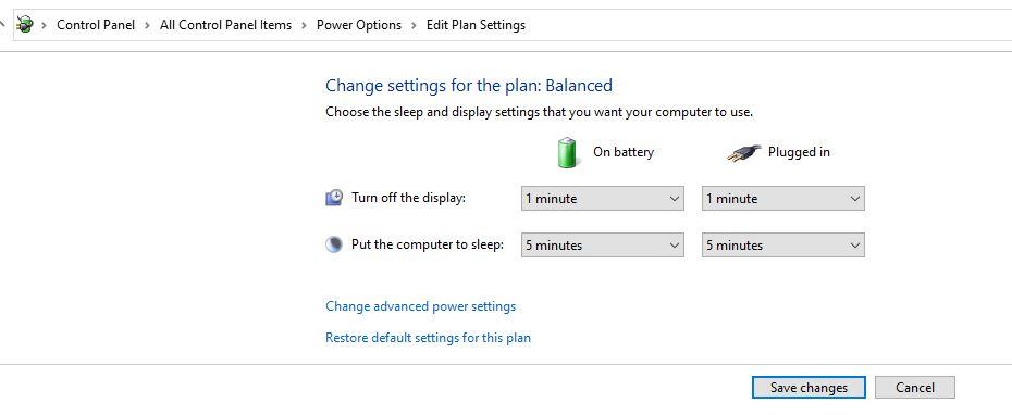 My laptop display doesn't turn off after the screen is locked. I want ...