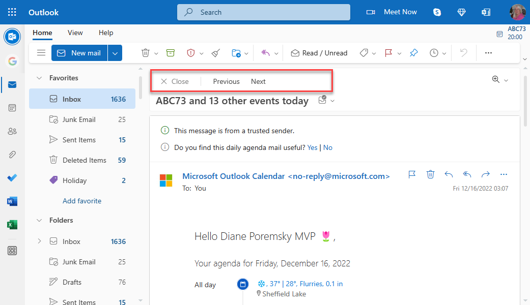The up & down arrows - used to move between saved emails- on right of ...