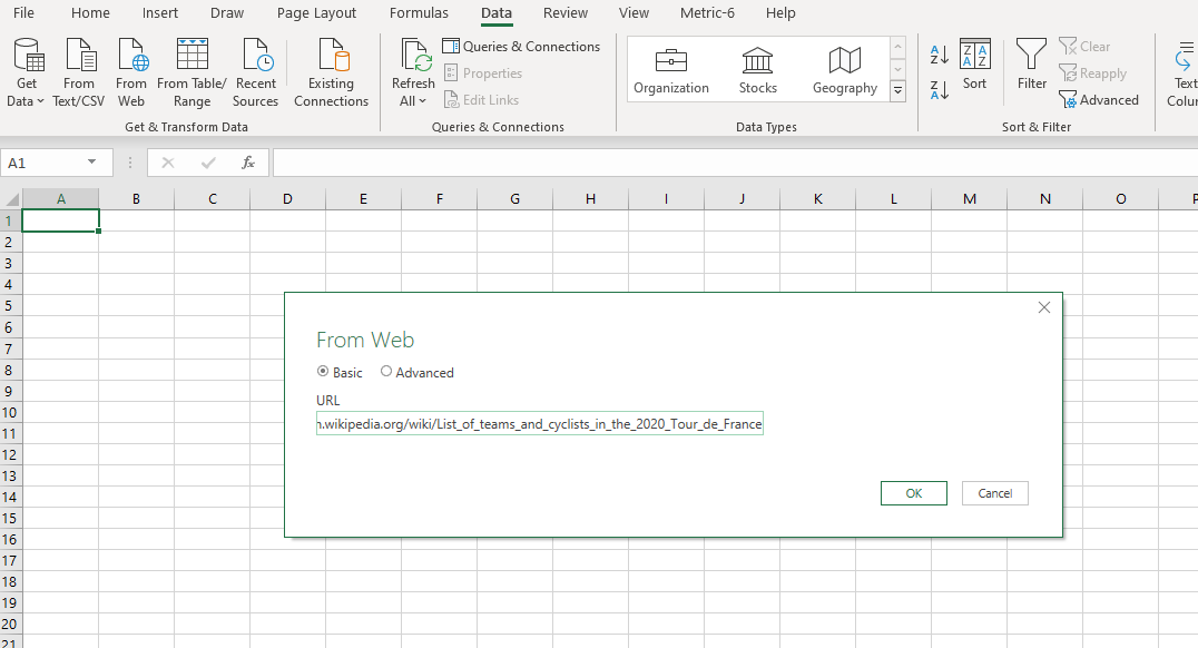 Data from Web Not working in Excel 365 - Microsoft Q&A
