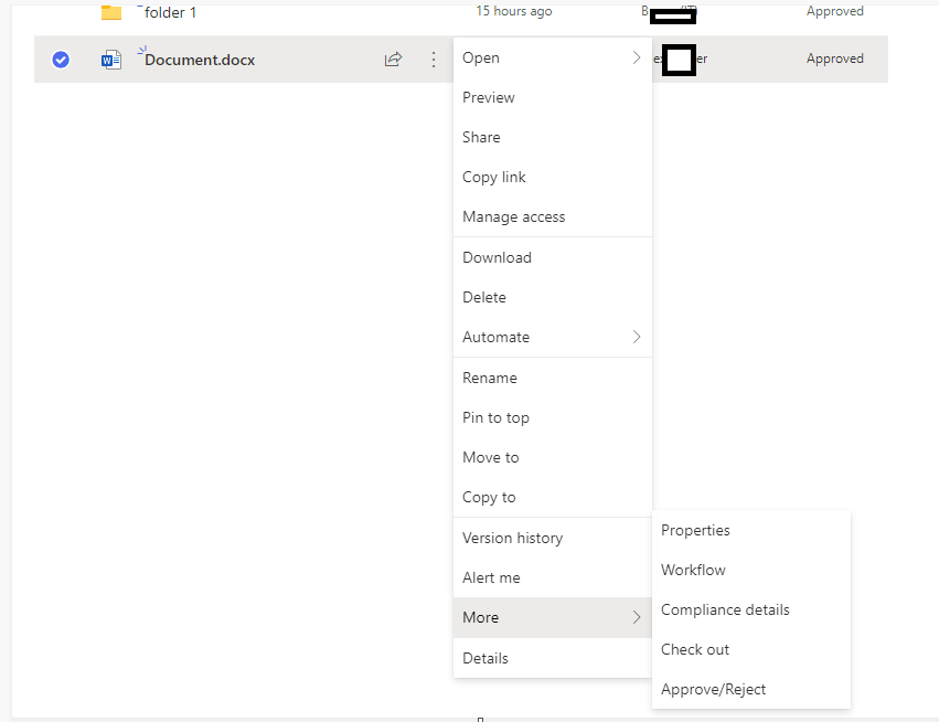 Don't have publish command in the ellipsis menu of a file in SharePoint ...
