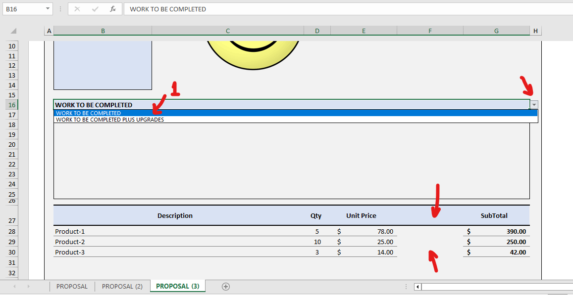 How do I make an invoice with columns that can be added or removed ...