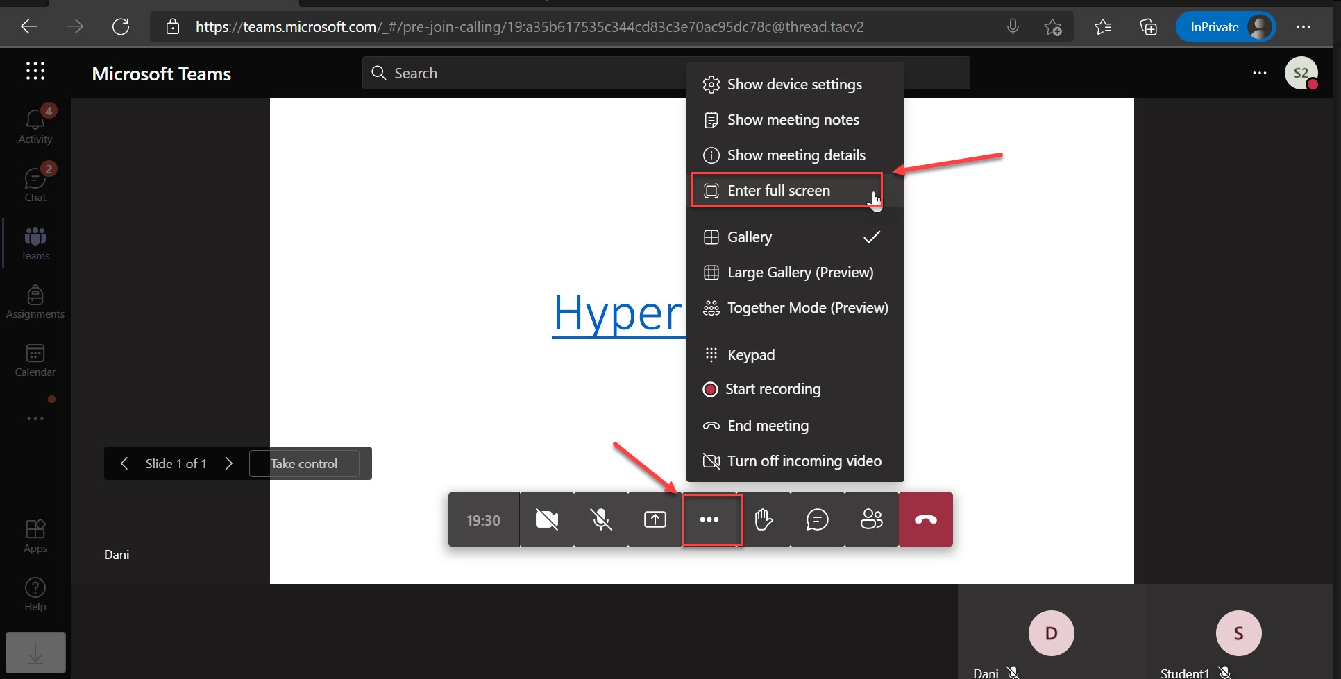 Deaf student viewing a sign language interpreter in TEAMS - Microsoft Q&A