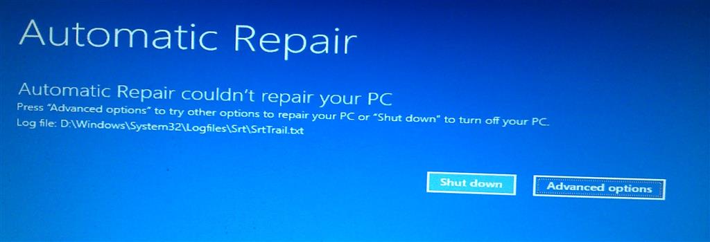 Windows 8.1 x64 automatic repair loop after a power failure ...