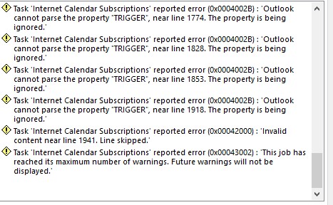 Anyone out there have a solution for keeping Internet Calendars working ...