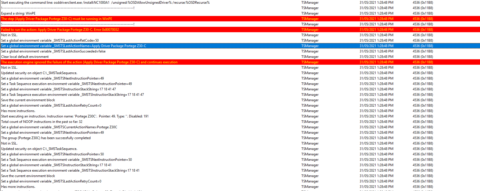 WINDOWS 10 UPGRADE FROM 1709 TO 1909 DRIVER INSTALL FAILS - Microsoft Q&A