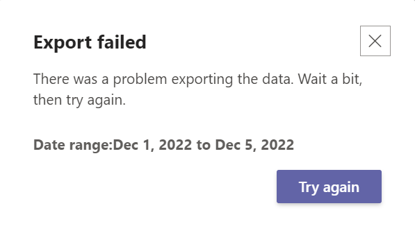 Export data Approvals failed - Microsoft Q&A
