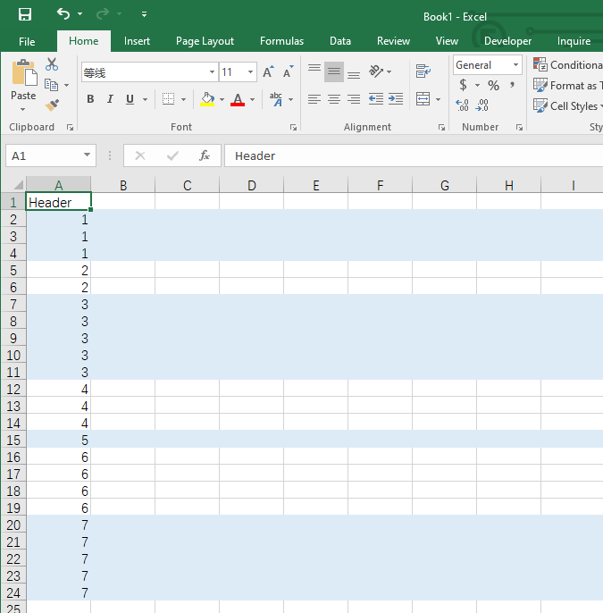 color stripping of duplicate rows in Excel - Microsoft Q&A