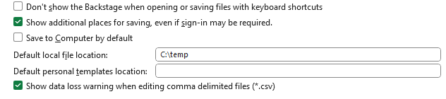 Microsoft Office Apps - Default Save Location - Microsoft Excel ...