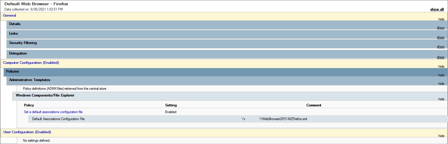 Setting up different default web browsers with GPO based on security ...