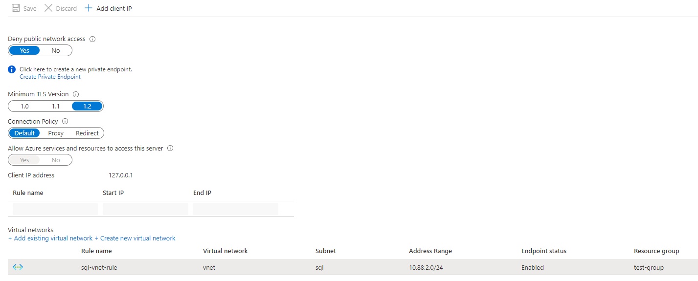 Cannot connect to azure private link ip on Azure VPN - Microsoft Q&A