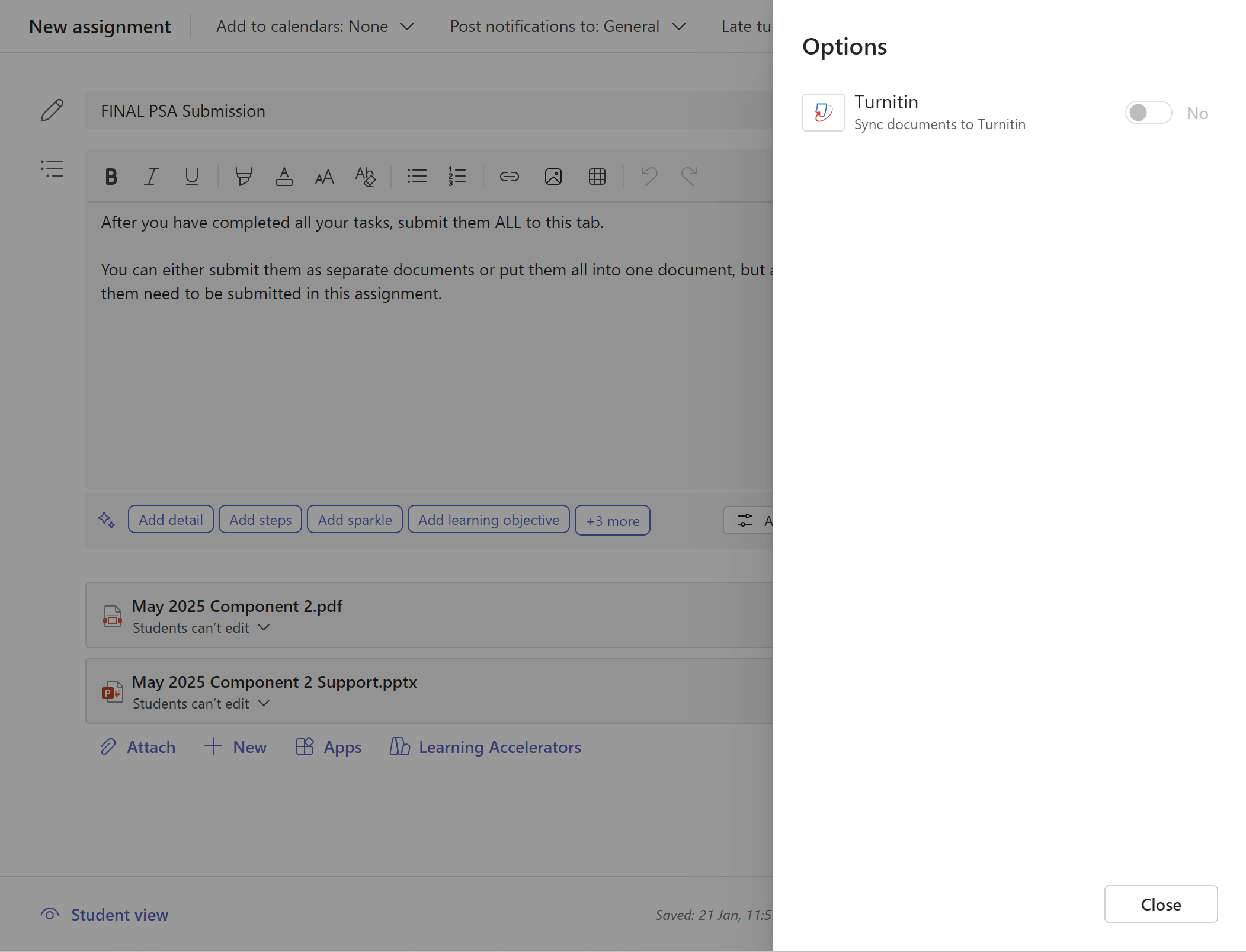 My Teams assignment won't sync with Turn It In - Microsoft Q&A
