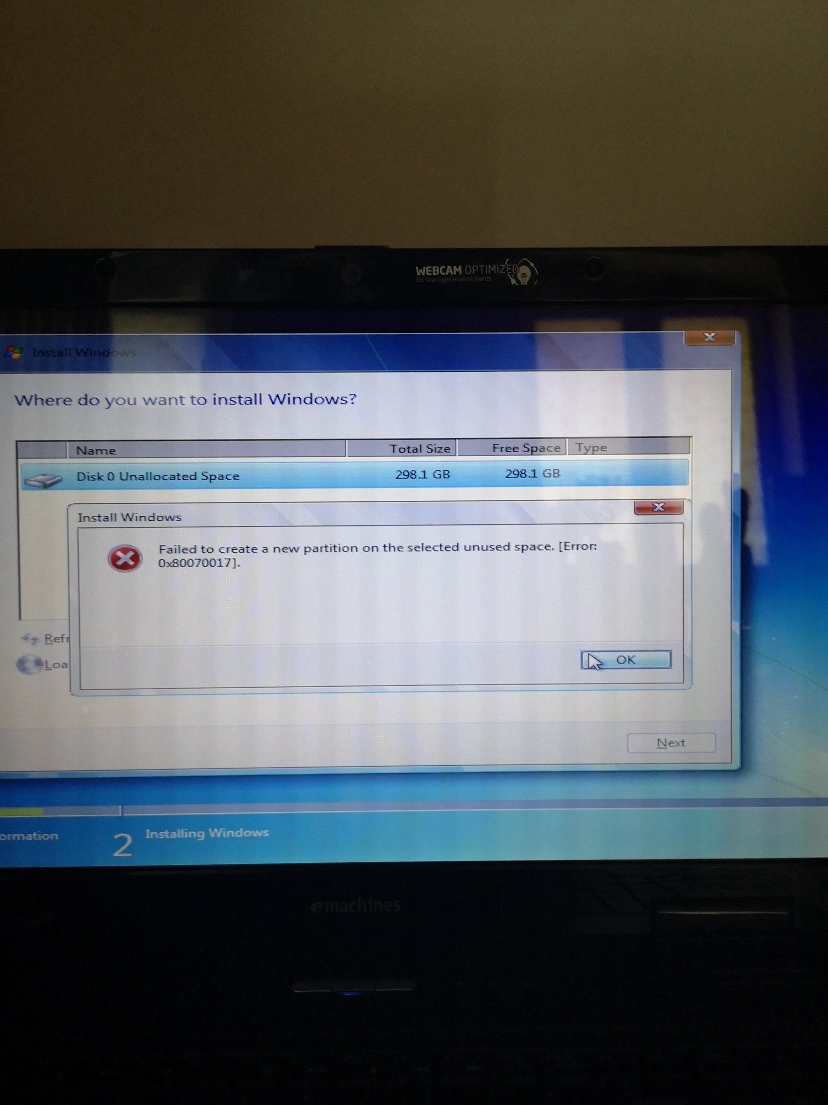 I can't install Windows on my laptop! - Microsoft Q&A