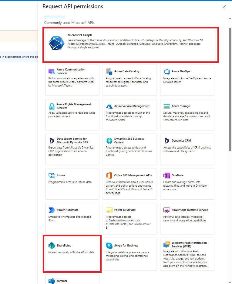 azure appregistration api permissions