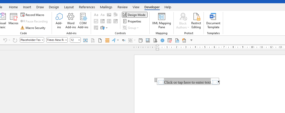 Editing the automated text in Content control - Microsoft Q&A