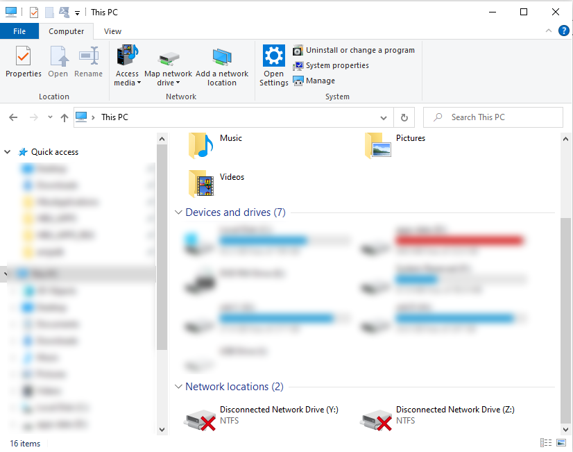 Strange Unremovable Network Drive in Windows 10 File Explorer ...