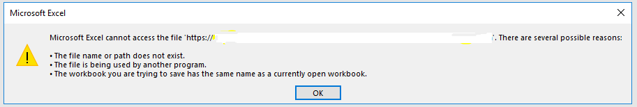 Excel app cannot open a file from SharePoint online or is constantly ...