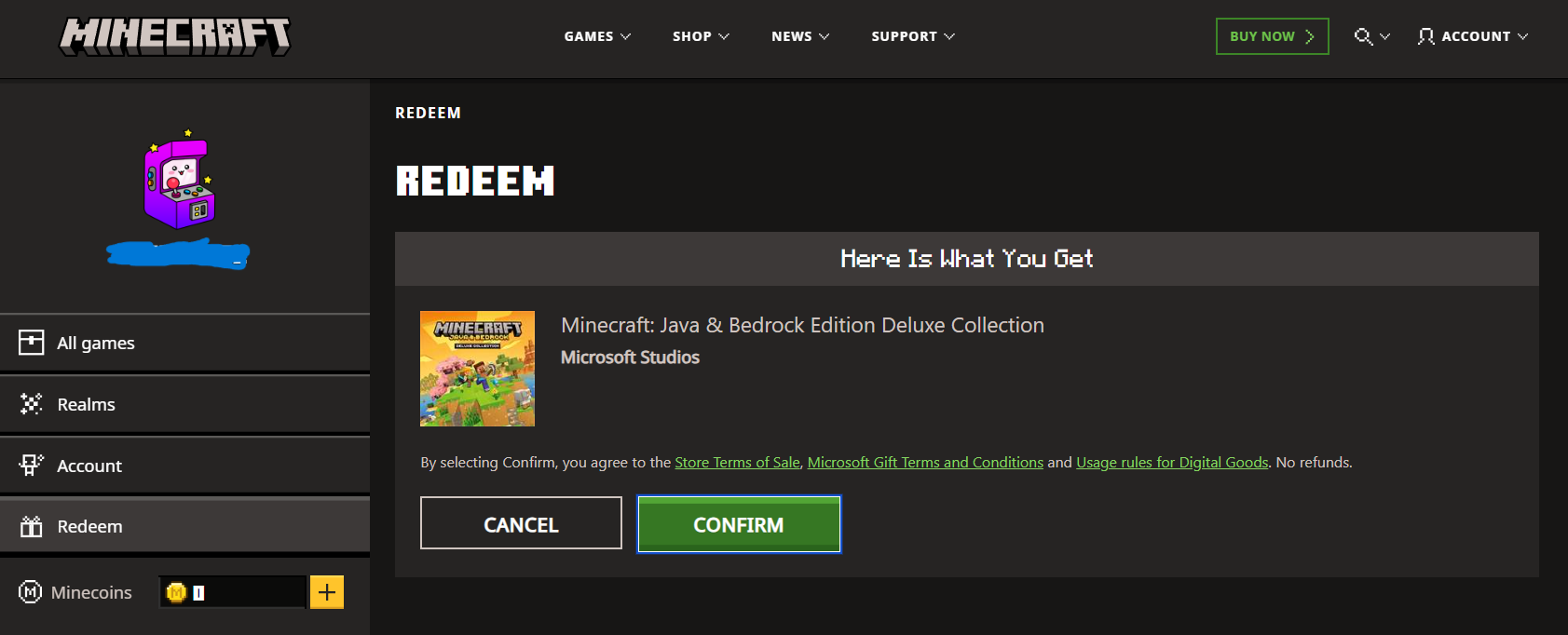 I can't activate my Minecraft code - Microsoft Q&A