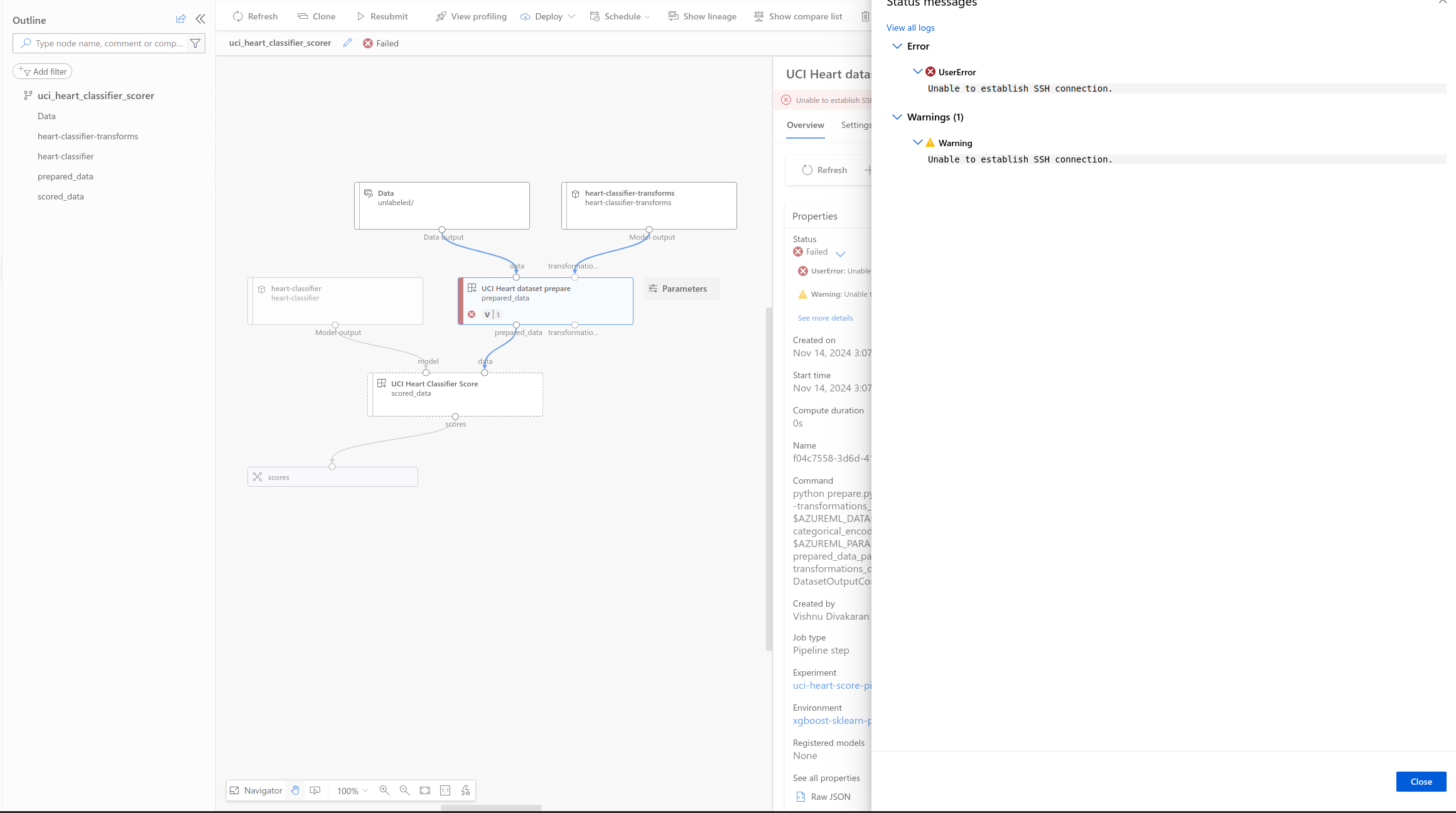 Azure Machine Learning - SSH Error When Attaching Virtual Machine ...