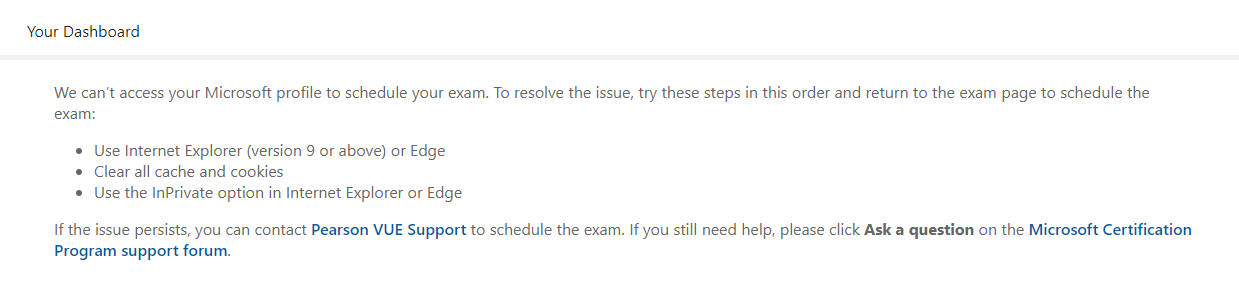 Why am I having an issue trying to schedule AZ 900 exam? - Microsoft Q&A