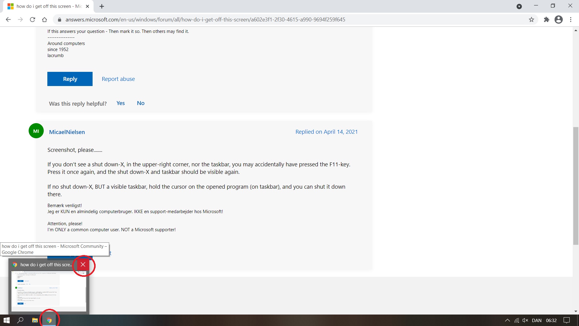 how do i get off this screen - Microsoft Q&A