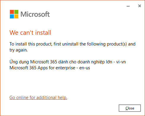 Cannot install Microsoft Project 2019 Pro Plus. Error code: 30182-44 (2 ...