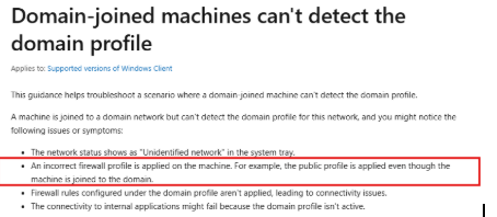 Cant connect to network - Domain isn't available - Microsoft Q&A