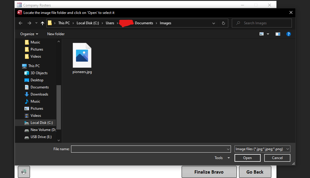 How can I get Images to save not 