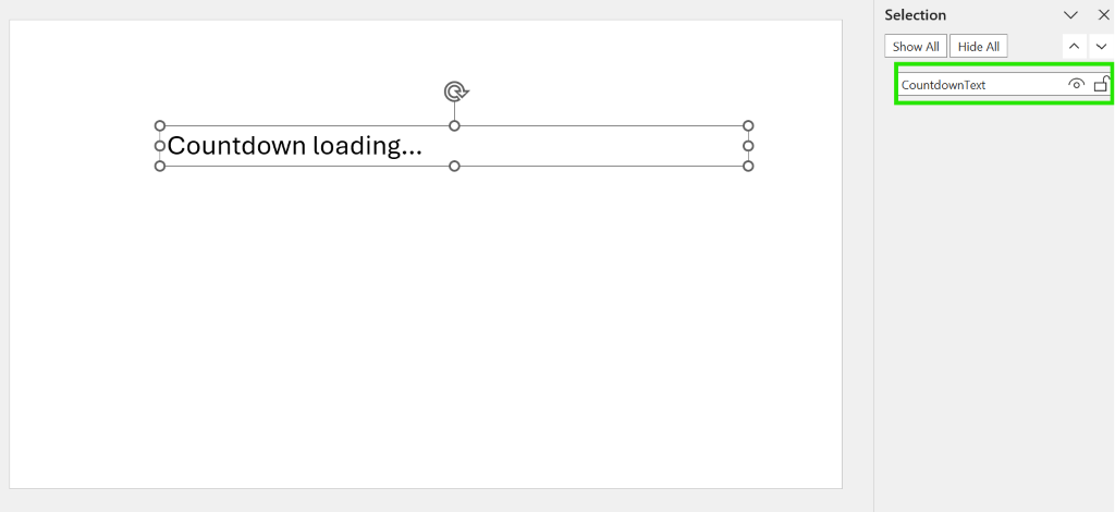 count down to date in a powerpoint show - Microsoft Q&A