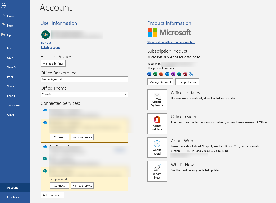 Personal d.docs.live files showing up in Office365 work account - Microsoft  Q&A