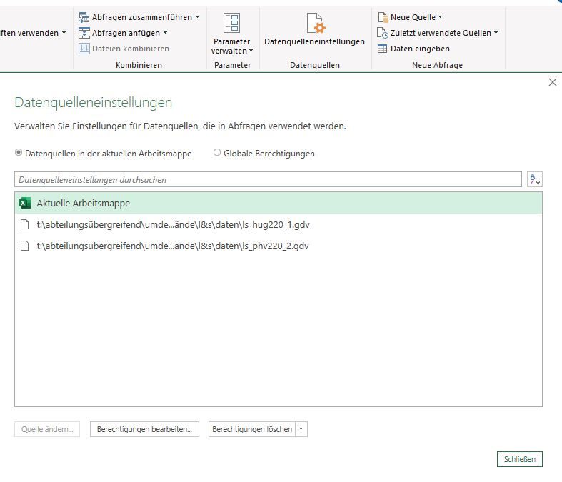 Power Query - Datenquellen ändern - Microsoft Q&A