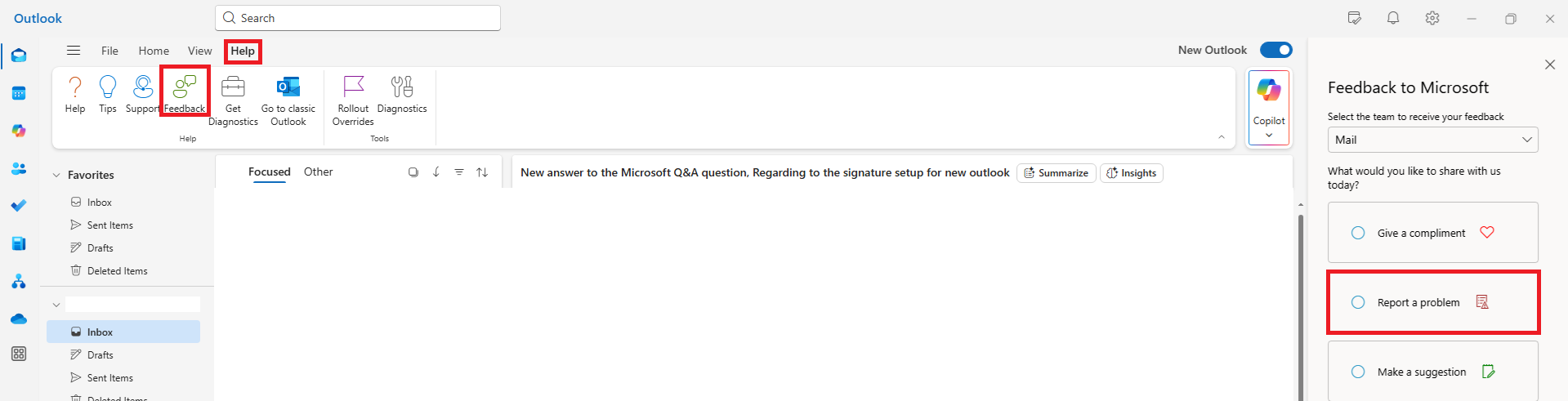 Regarding to the signature setup for new outlook - Microsoft Q&A
