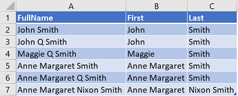 How to remove middle initial from full name in Excel?