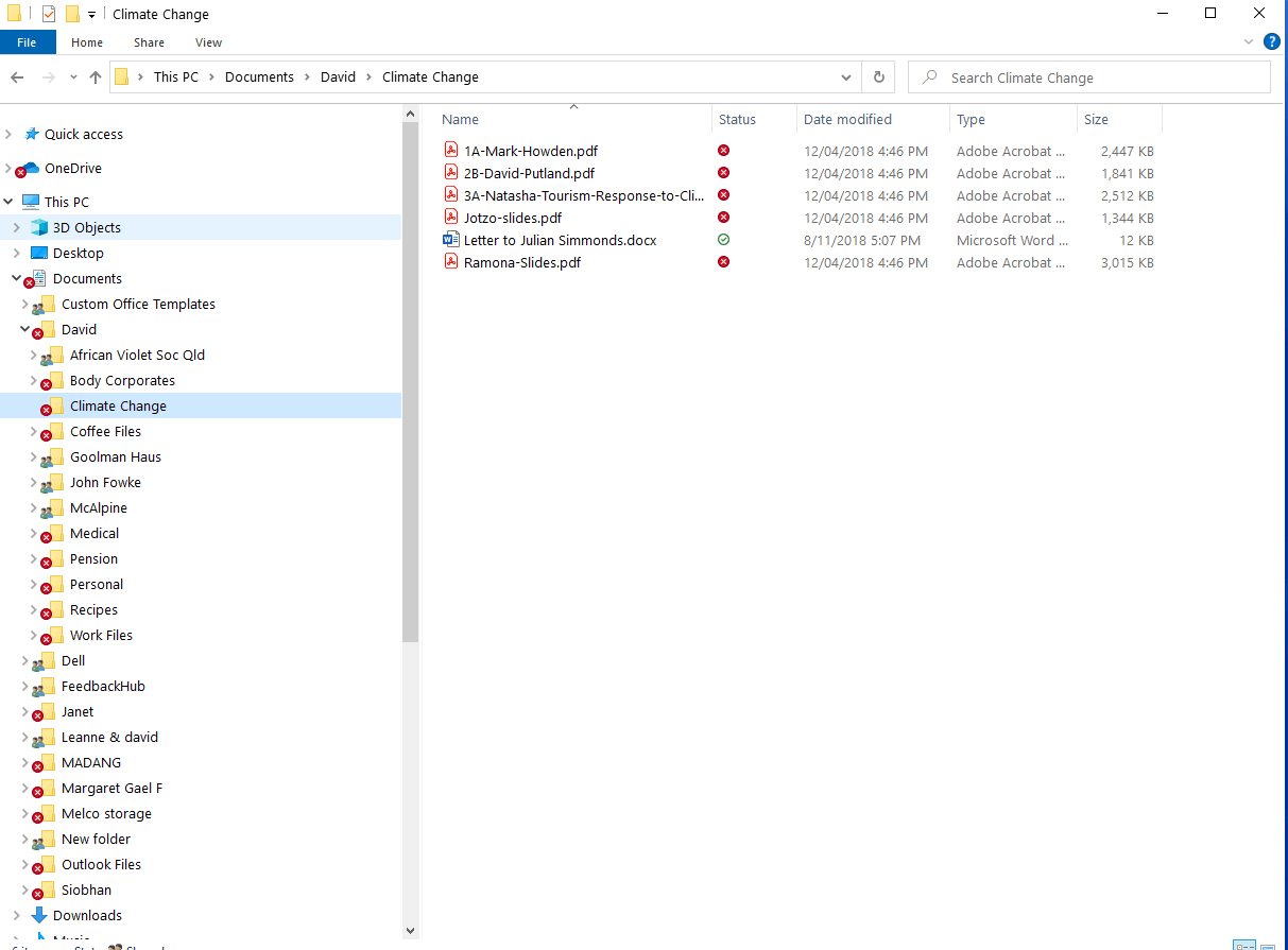 Outlook problem. Mt file are marked with red circle with a white x ...