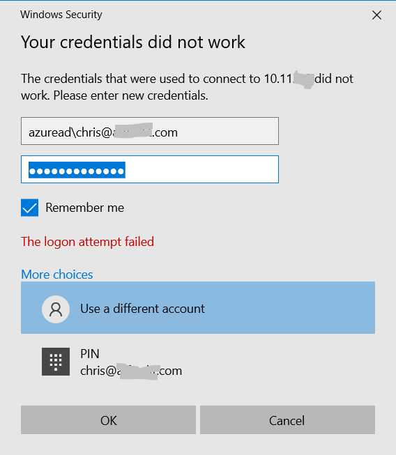 Can't login with AzureAD Virtual User role - Microsoft Q&A