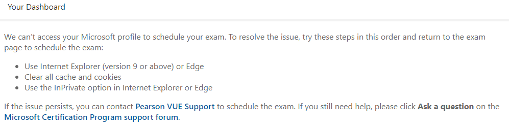 trouble scheduling for the AZ-900 exam - Microsoft Q&A