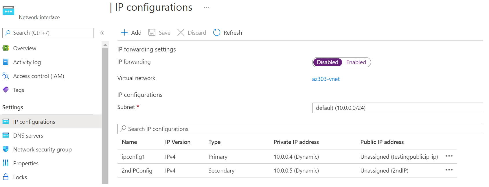 why does NIC allow multiple IP configurations. - Microsoft Q&A