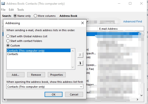 Contacts are not auto populating when I try to compile mail - Microsoft Q&A