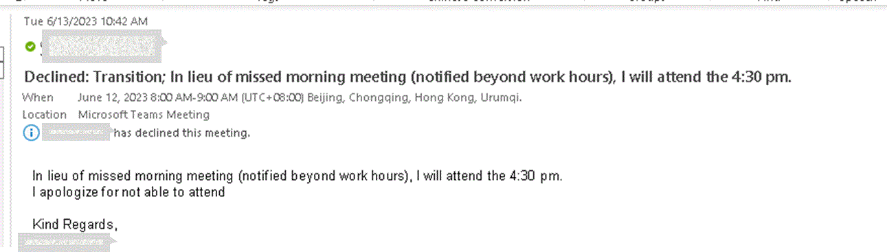 Why declining invitation (meeting) via Desktop App creates Email from ...