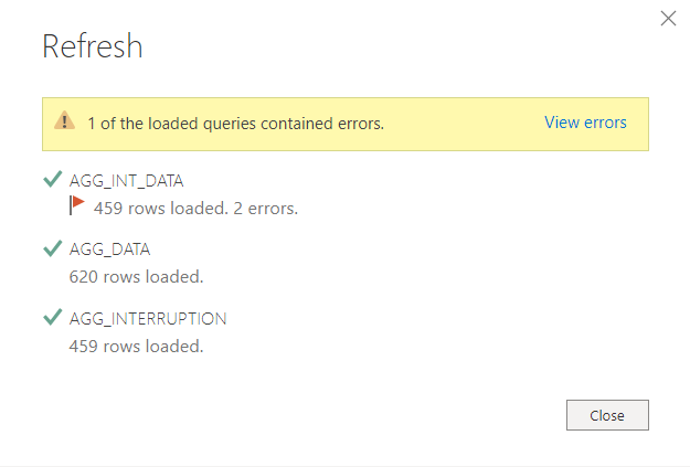 How to identify error that happens after refresh - Microsoft Q&A
