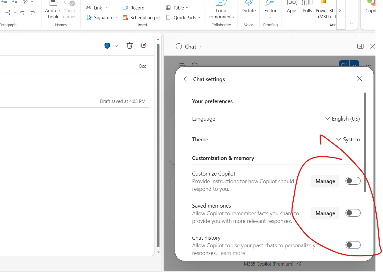 New Outlook Copilot Voice Personalization Setting Keeps Turning Off ...