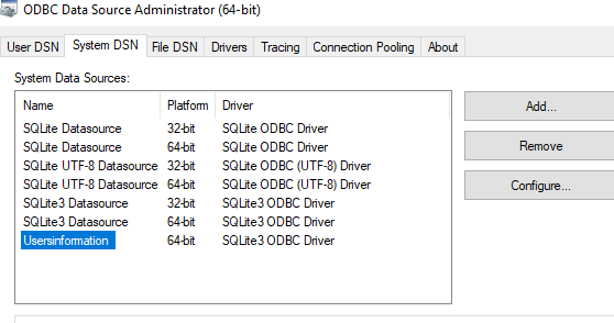 Cannot initialize the data source object of OLE DB provider 