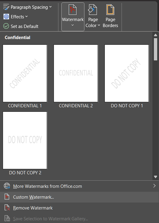 I Cant add a custom image watermark to my documents - Microsoft Q&A