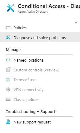 Classic policies disabled