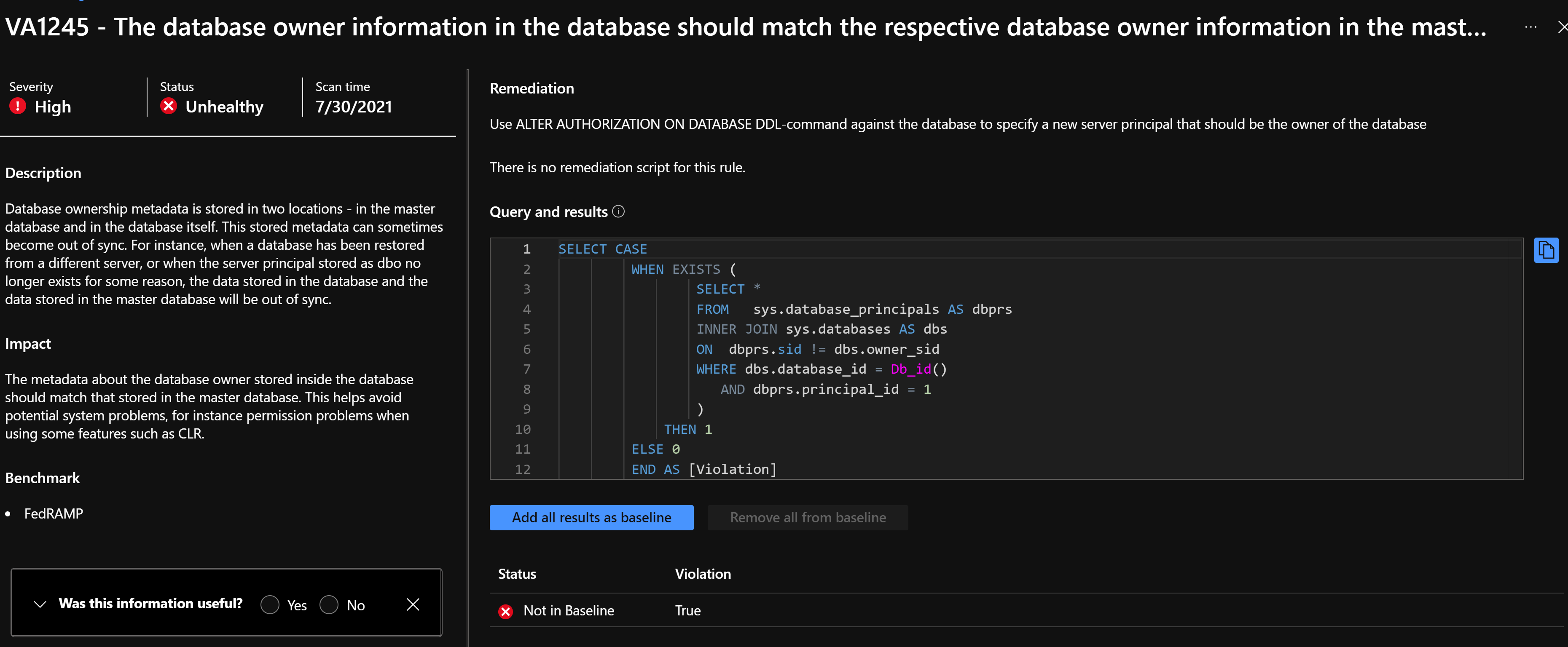 Sql Servers On Machines Should Have Vulnerability Findings Resolved Sql Servers On Machines Should Have Vulnerability Findings Resolved