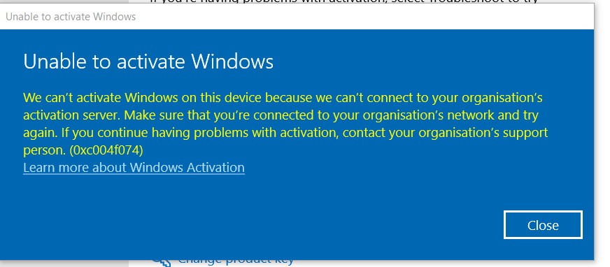 activation of windows - Microsoft Q&A