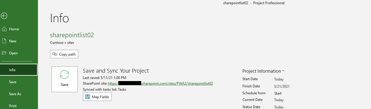Missing SYNC WITH SHAREPOINT option in Microsoft Project - Microsoft Q&A
